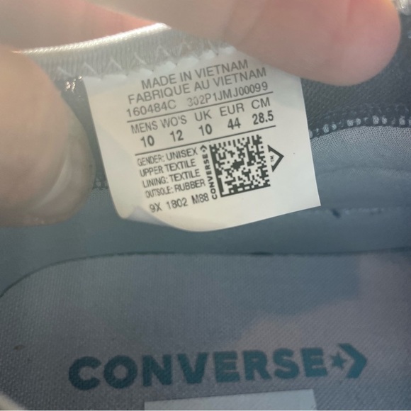 Mens Converse CTAS Navy Blue Ultra Lightweight Mid Top Sneakers Shoes Size 10 - Picture 10 of 11